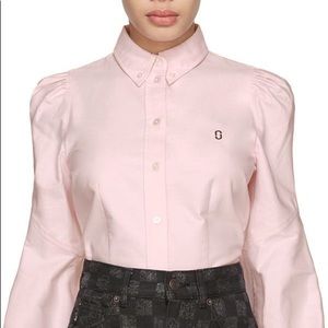 MARC JACOBS Pink Button Down with Puff Sleeves